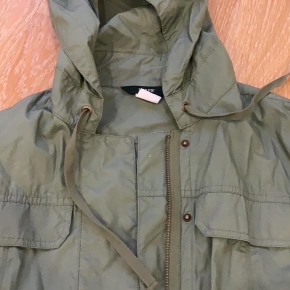 J Crew army green hooded jacket - Picture 4 of 8